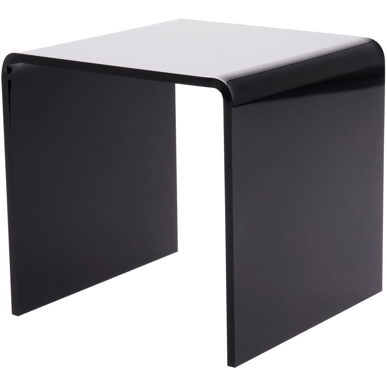 Plymor Black Acrylic Square Display Riser, 5" H x 5" W x 5" D (3/16" thick)